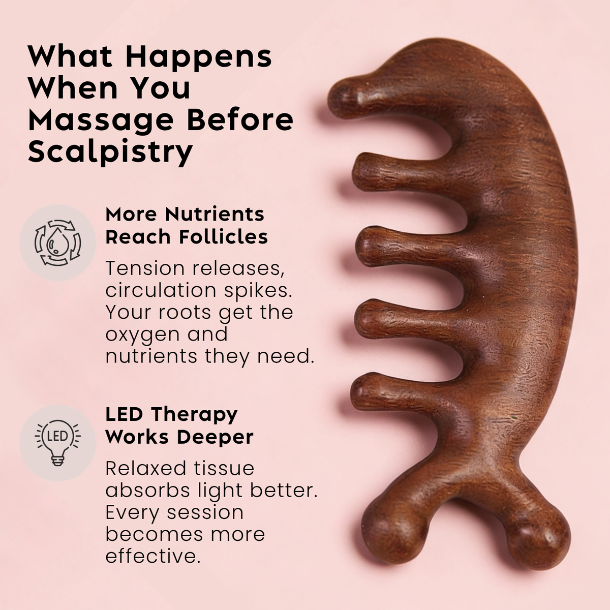 Wooden Scalp Massager